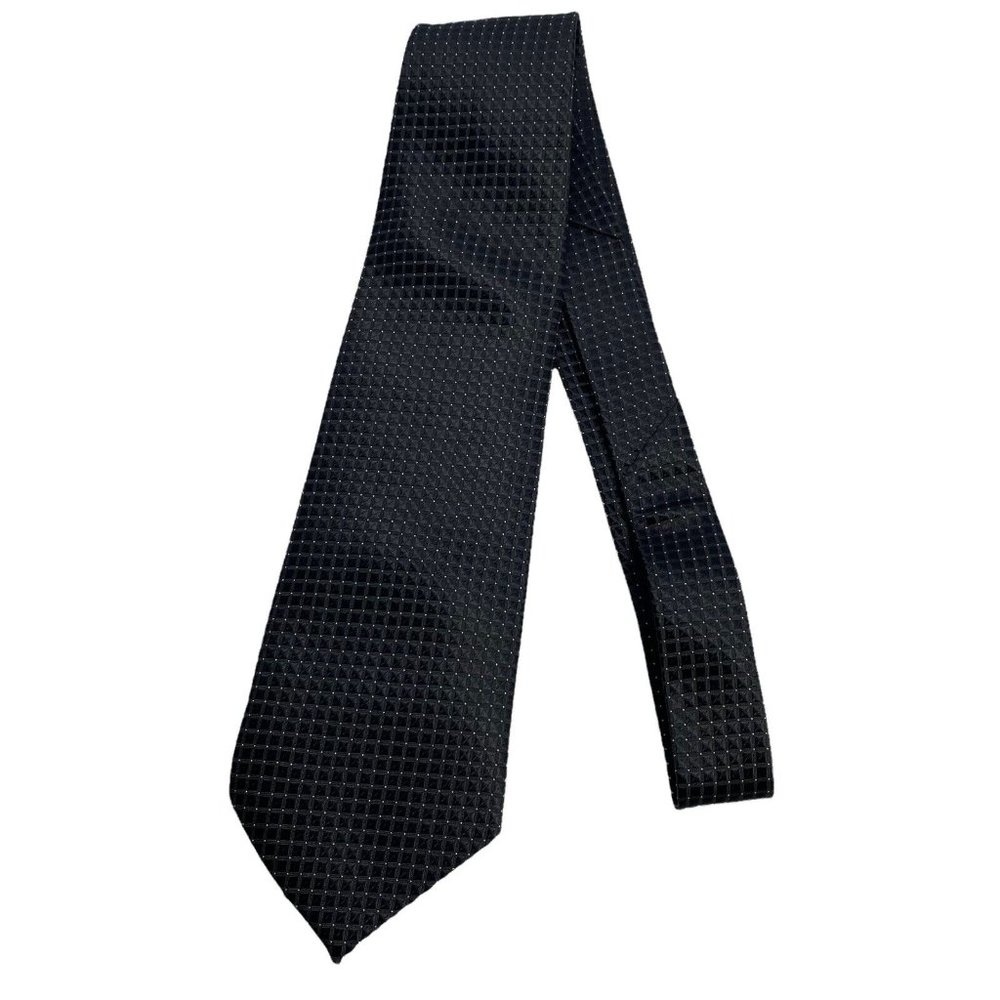 Fascino Silk Blend Square Dotted Mens Wide Tie